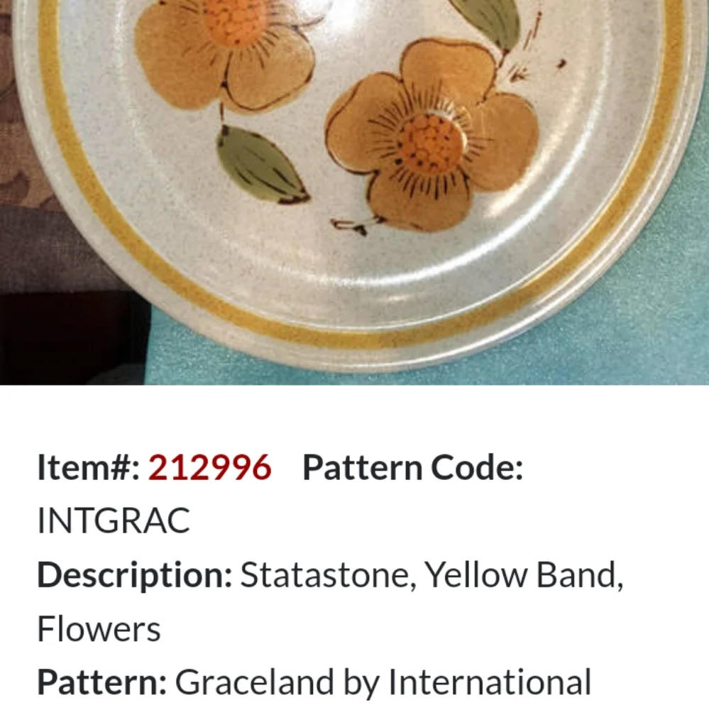2 PIECES FOR $15 Dishware  Int. China Statastone Sweet Briar stoneware